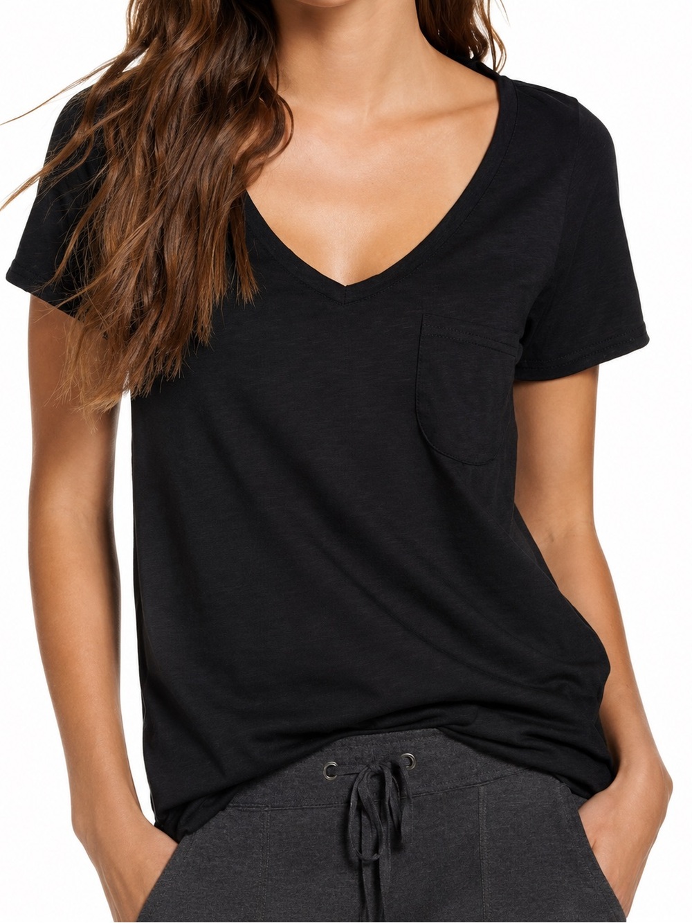 Make + Model “Gotta Have It” V-Neck Black Tee Shirt